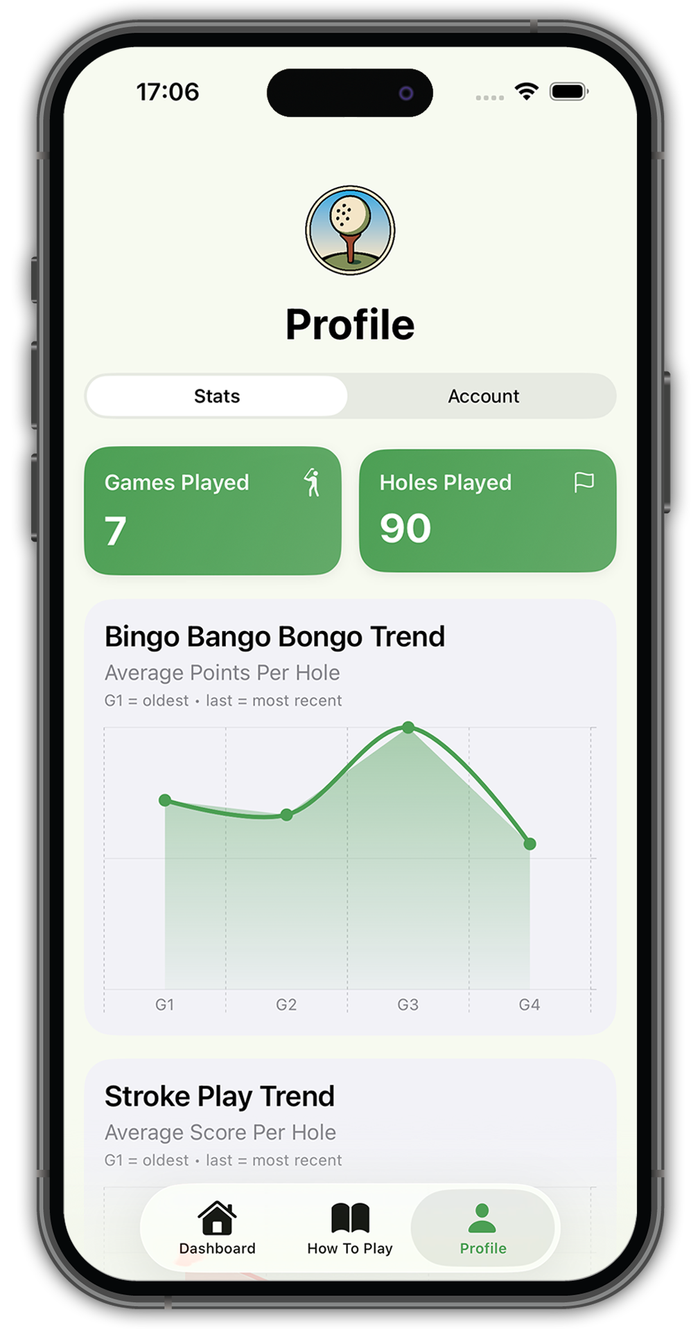 BangoGolf application screenshot 2.