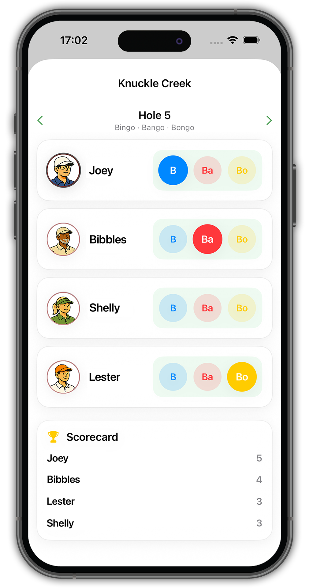 BangoGolf application screenshot 3.