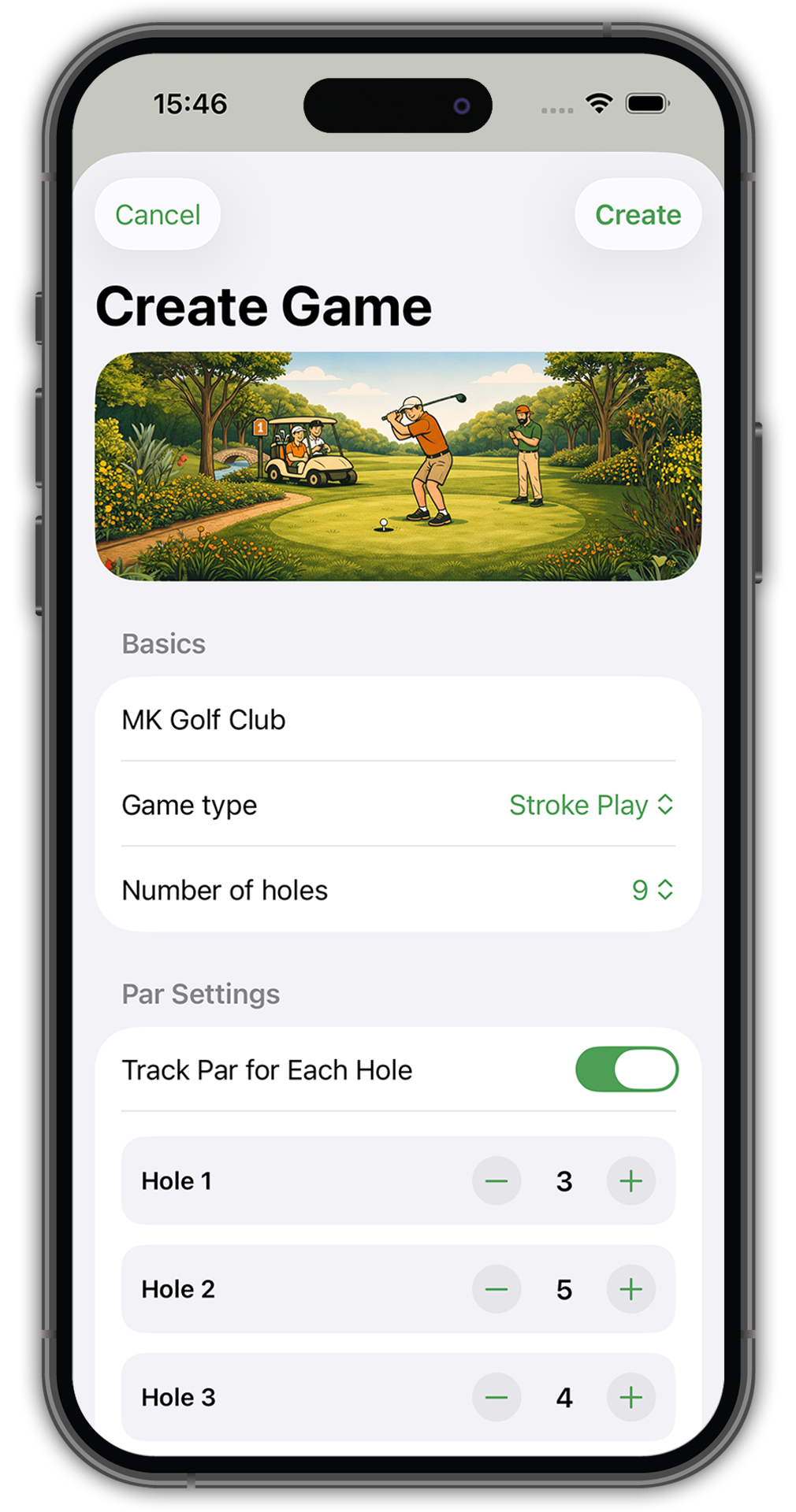 BangoGolf application screenshot 4.