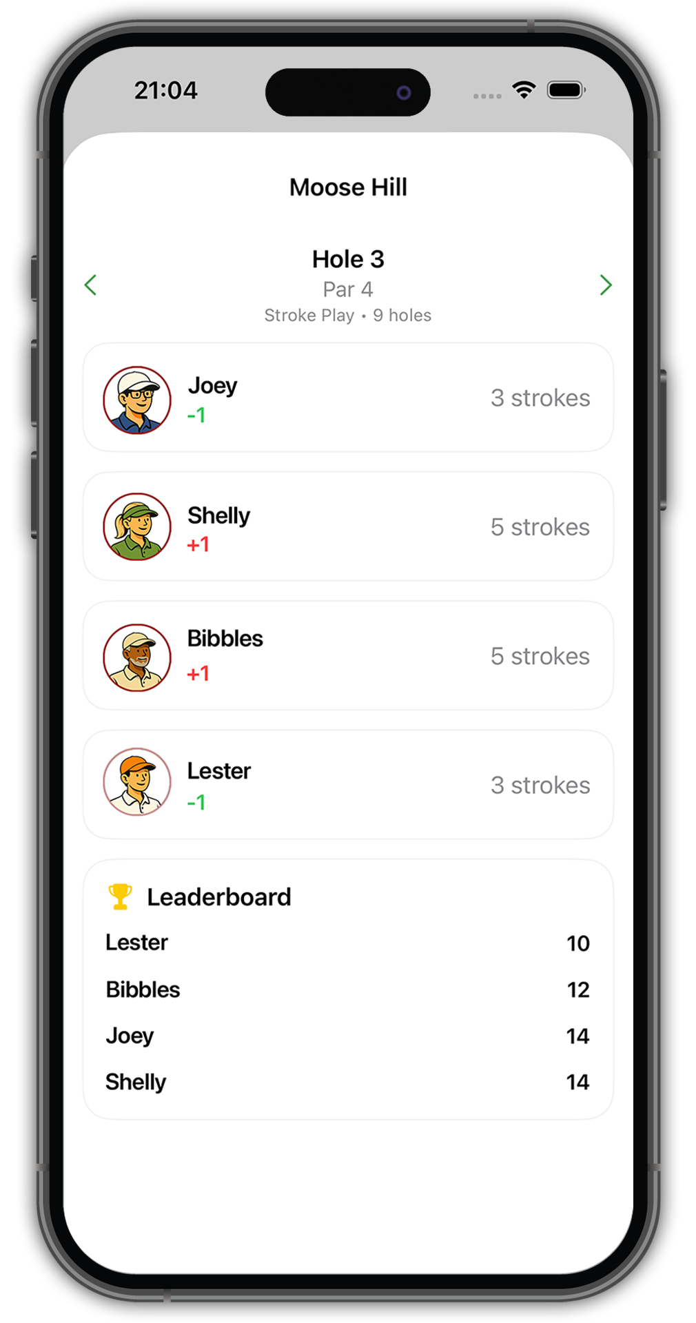 BangoGolf application screenshot 5.