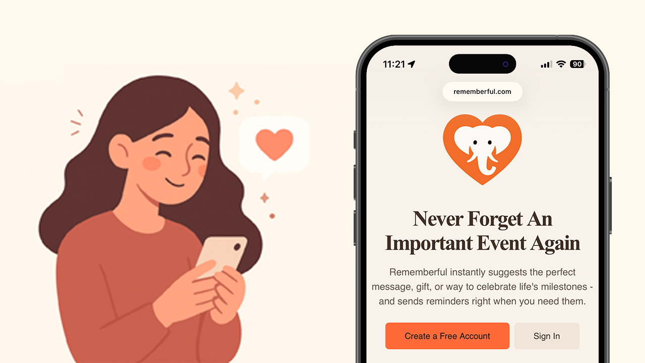 Screenshot of Rememberful